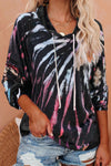 Multicolor Tie-dye Knit Hoodie