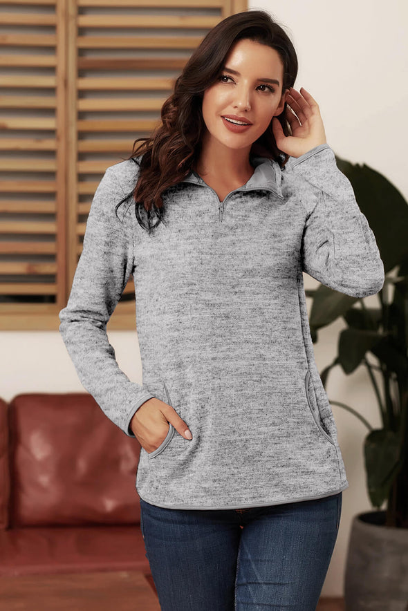 Quarter Zip Pullover Sweatshirt