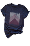 Letter Heart-shaped Rugby Graphic Print Short Sleeve T-shirt