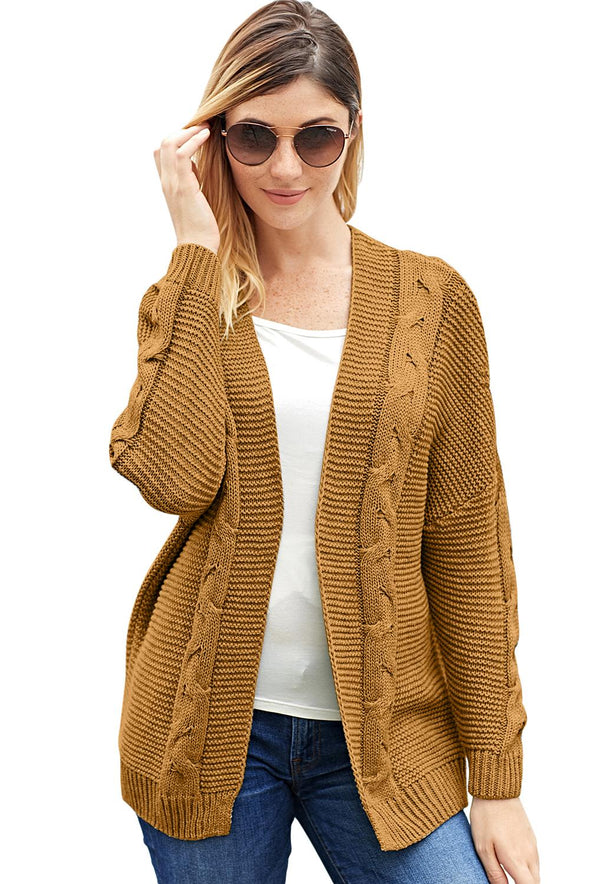 Chunky Wide Long Sleeve Knit Cardigan