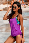 Printed Lined Tankini Swimsuit