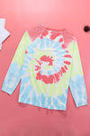 Ombre Tie Dye Loose Leisure Sweatshirt