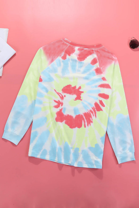 Ombre Tie Dye Loose Leisure Sweatshirt