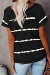 Stripe Print Loose T-shirt