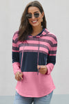 Color Block Drawstring Hoodie