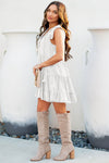 Swiss Dot Tiered Babydoll Mini Dress