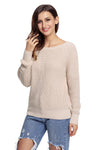 Cross Back Hollow-out Sweater