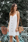 Buttoned Slip Dress