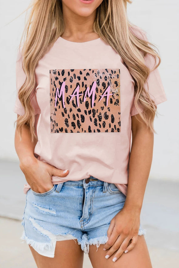 Letter Heart-shaped Rugby Graphic Print Short Sleeve T-shirt
