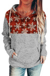 Christmas Reindeer Print Stitching Hoodie