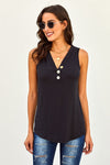 Just Say The Word 3 Button Tank Top