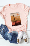 Letter Heart-shaped Rugby Graphic Print Short Sleeve T-shirt