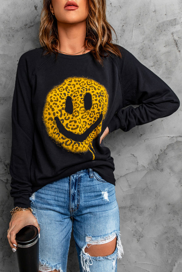 French Terry Cotton Blend Pullover Sweatshirt