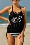 Tankini with Stripes Patchwork