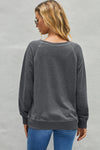 French Terry Cotton Blend Pullover Sweatshirt