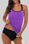 Printed Lined Tankini Swimsuit