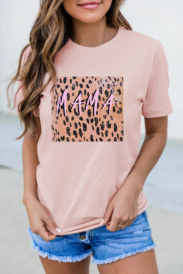 Letter Heart-shaped Rugby Graphic Print Short Sleeve T-shirt
