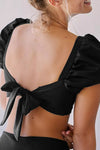 Sexy Bubble Sleeves High Waisted Swimsuit