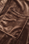 Retro Velvet Pocket Long Sleeve Shirt