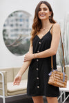 Buttoned Slip Dress