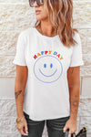 Letter Heart-shaped Rugby Graphic Print Short Sleeve T-shirt