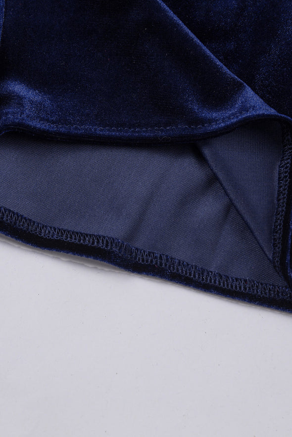 Retro Velvet Pocket Long Sleeve Shirt