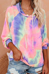 Multicolor Tie-dye Knit Hoodie