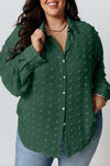 Swiss Dot Textured Plus Size Shirt