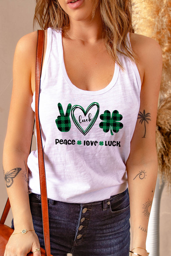 Letters Sunflower Graphic Tank Top
