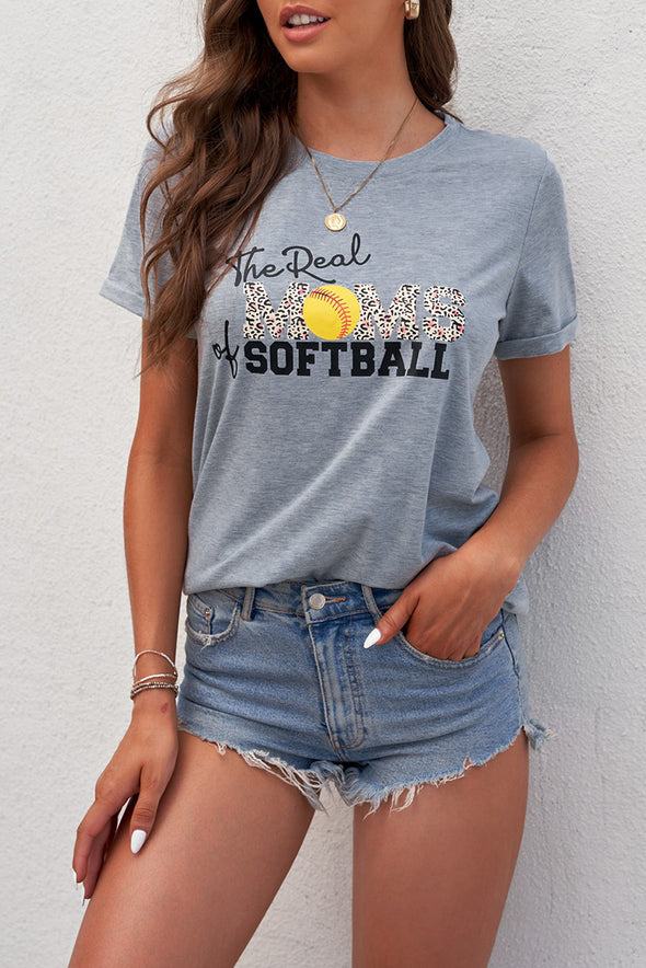 Lip Mom Life Gray T-shirt