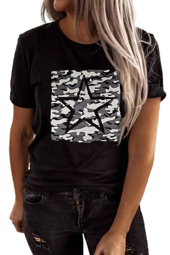 Letter Heart-shaped Rugby Graphic Print Short Sleeve T-shirt