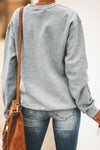 Merry Christmas Letters Print Pullover Sweatshirt