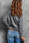 French Terry Cotton Blend Pullover Sweatshirt