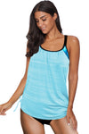 Printed Lined Tankini Swimsuit