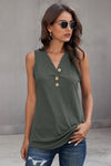 Just Say The Word 3 Button Tank Top