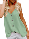 Spaghetti Strap Buttoned Tank Top
