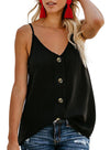 Spaghetti Strap Buttoned Tank Top