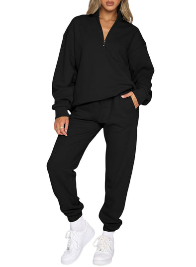 Women's Lounge Sets Long Sleeve Pullover Long Sweatpants Two Piece Outfit Tracksuit