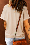 Letter Heart-shaped Rugby Graphic Print Short Sleeve T-shirt