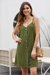 Buttoned Slip Dress