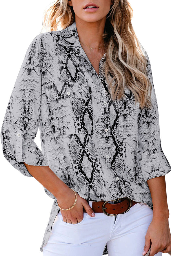 Classic Leopard Print Shirt with Pockets