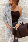 Fuzzy Knit Cardigan with Pockets