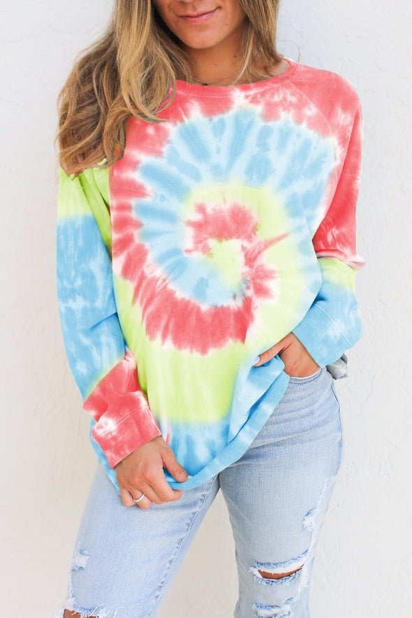 Ombre Tie Dye Loose Leisure Sweatshirt