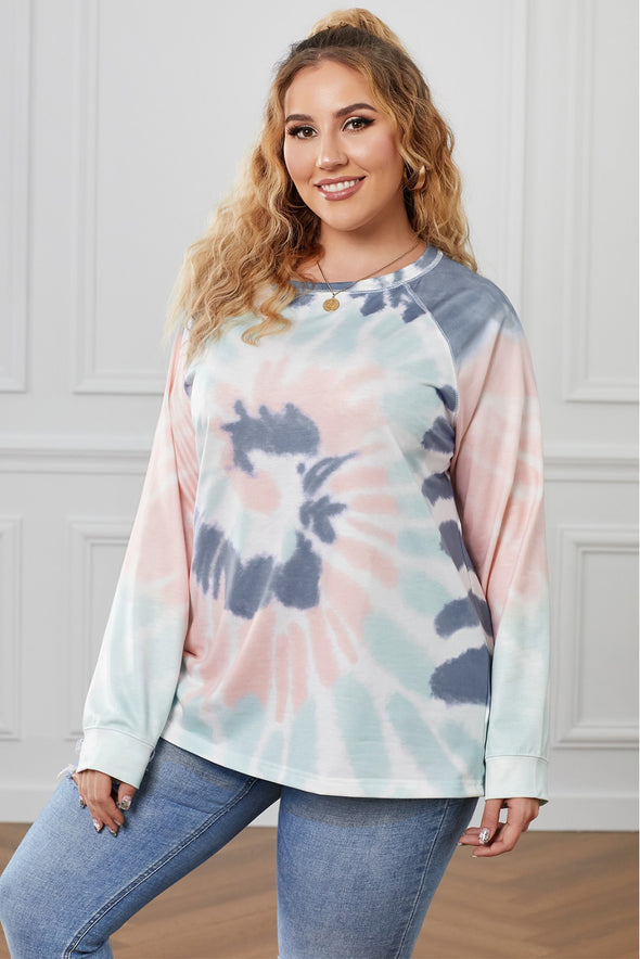Ombre Tie Dye Loose Leisure Sweatshirt