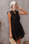 Swiss Dot Tiered Babydoll Mini Dress