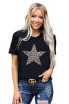 Letter Heart-shaped Rugby Graphic Print Short Sleeve T-shirt