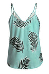 Tropical Plant Print Tank Top