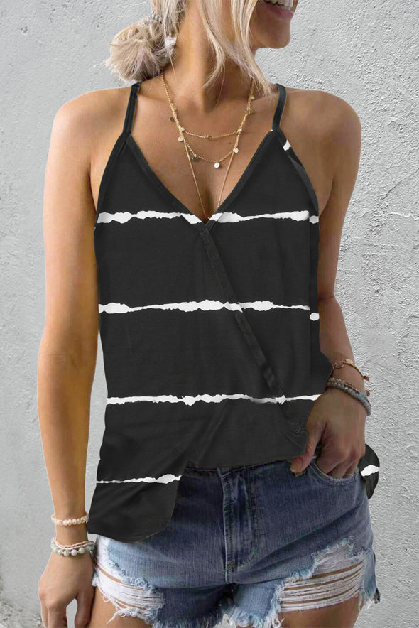 Tropical Plant Print Tank Top
