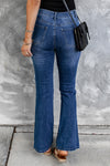 High Waist Distressed Bell Jeans