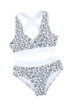 Print Criss Cross Back Bikini Set